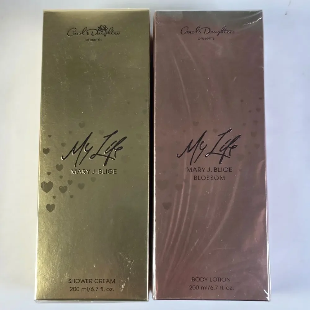 Mary J Blige My Life Shower Cream & Blossom Body Lotion Set 6.7 Oz Sealed